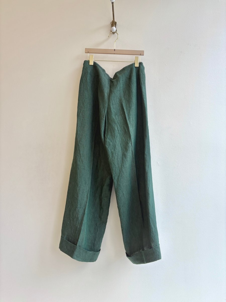 Gunex | Forest Green Linen Pants (Vintage) - Made X Hudson