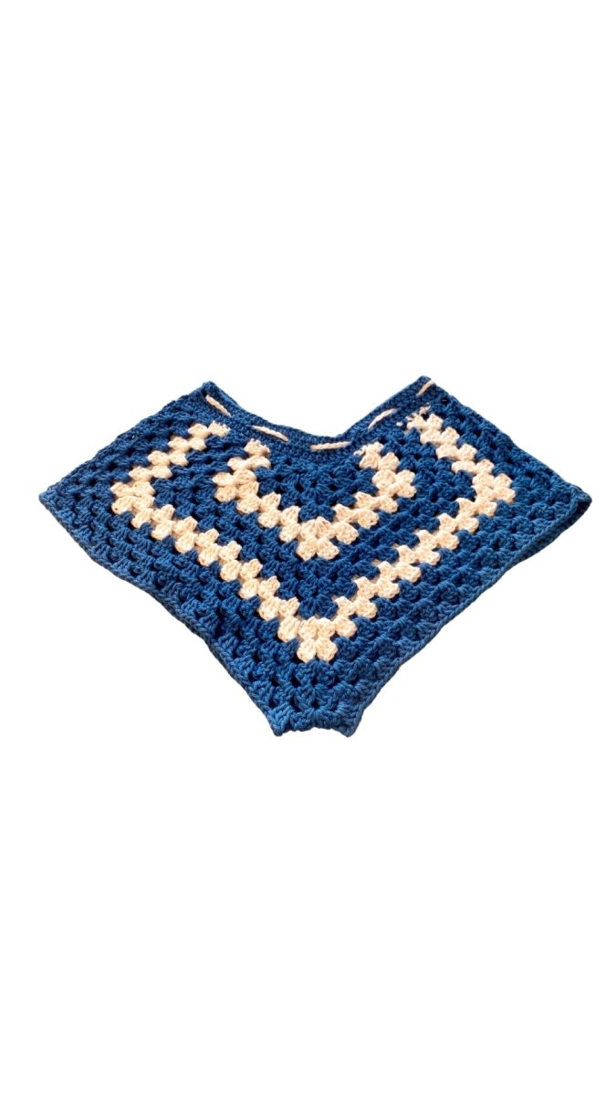 Blue & White Crochet Shorts w/ Drawstring - Made X Hudson