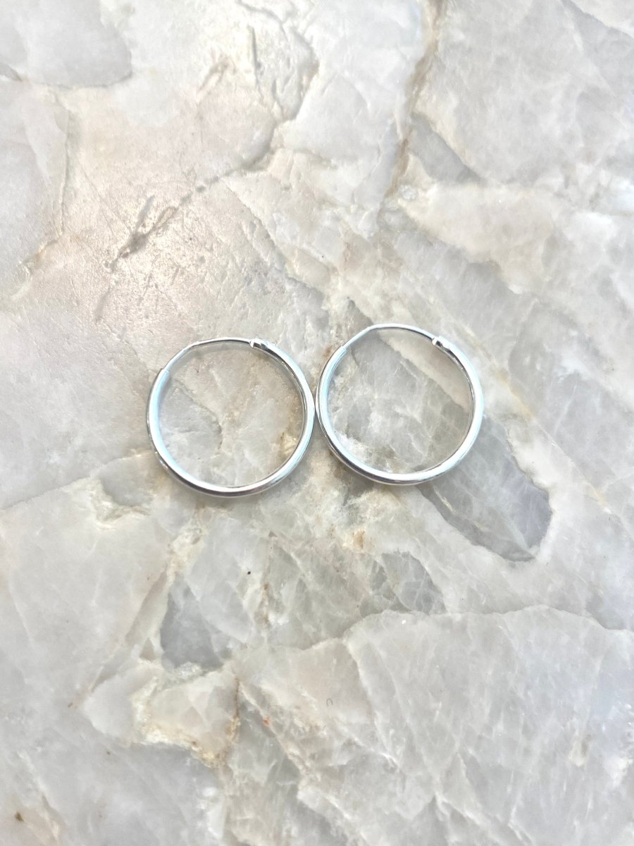 Solid Sterling Silver Endless Hoops (Multiple Sizes) - Made X Hudson