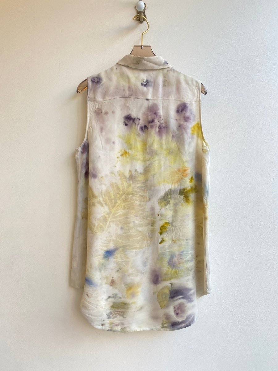 Silk Collared Shirt Botanically Printed (Reworked) - Made X Hudson