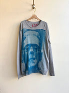 Frankenstein Cyanotype Grey Sweater (Reworked) - Made X Hudson