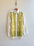 Frankenstein Repeat Green Sun Printed Button Up (Reworked) - Made X Hudson