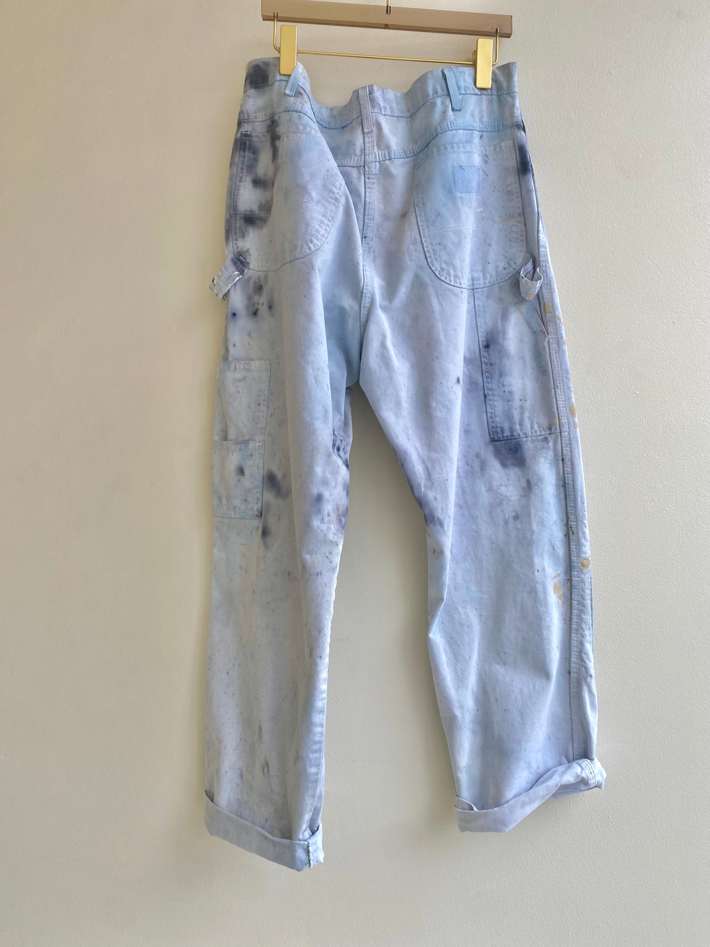 Pale Blue & Patches Vintage Painters Pants