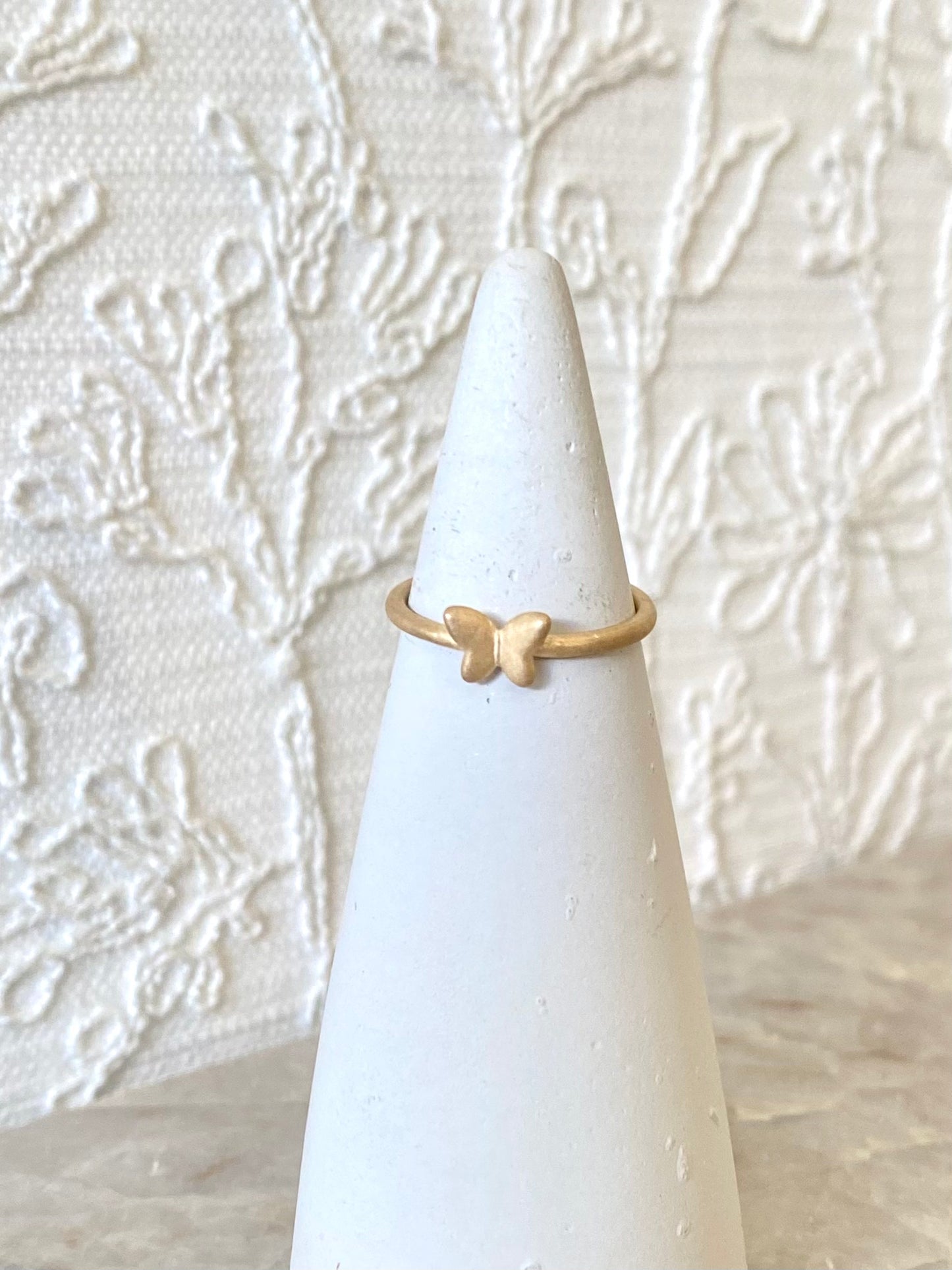 Solid Gold or Silver Butterfly Ring