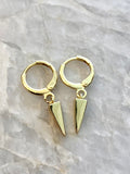 18k Gold Filled Single Spike Hoops
