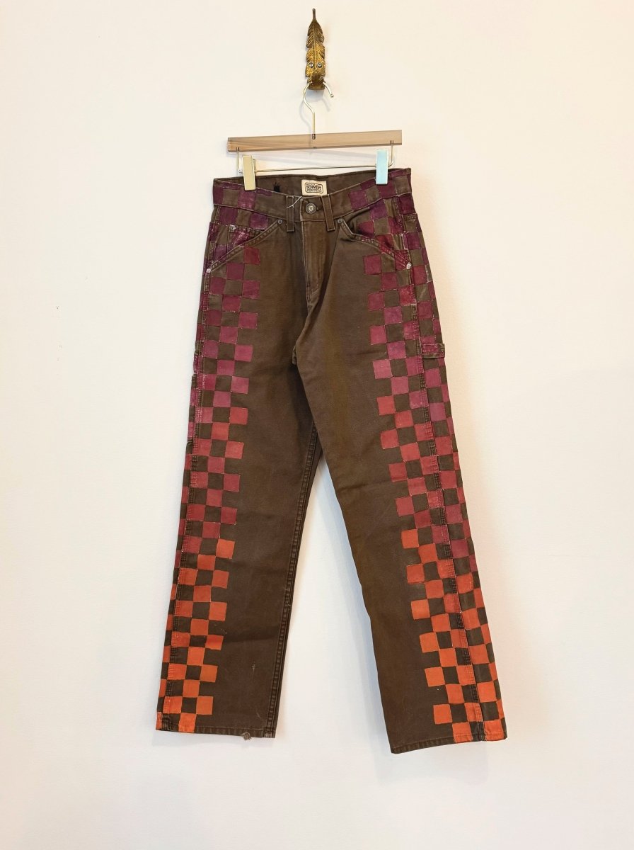Gradient Checker Jeans | Plum to Rust (Reworked) - Made X Hudson