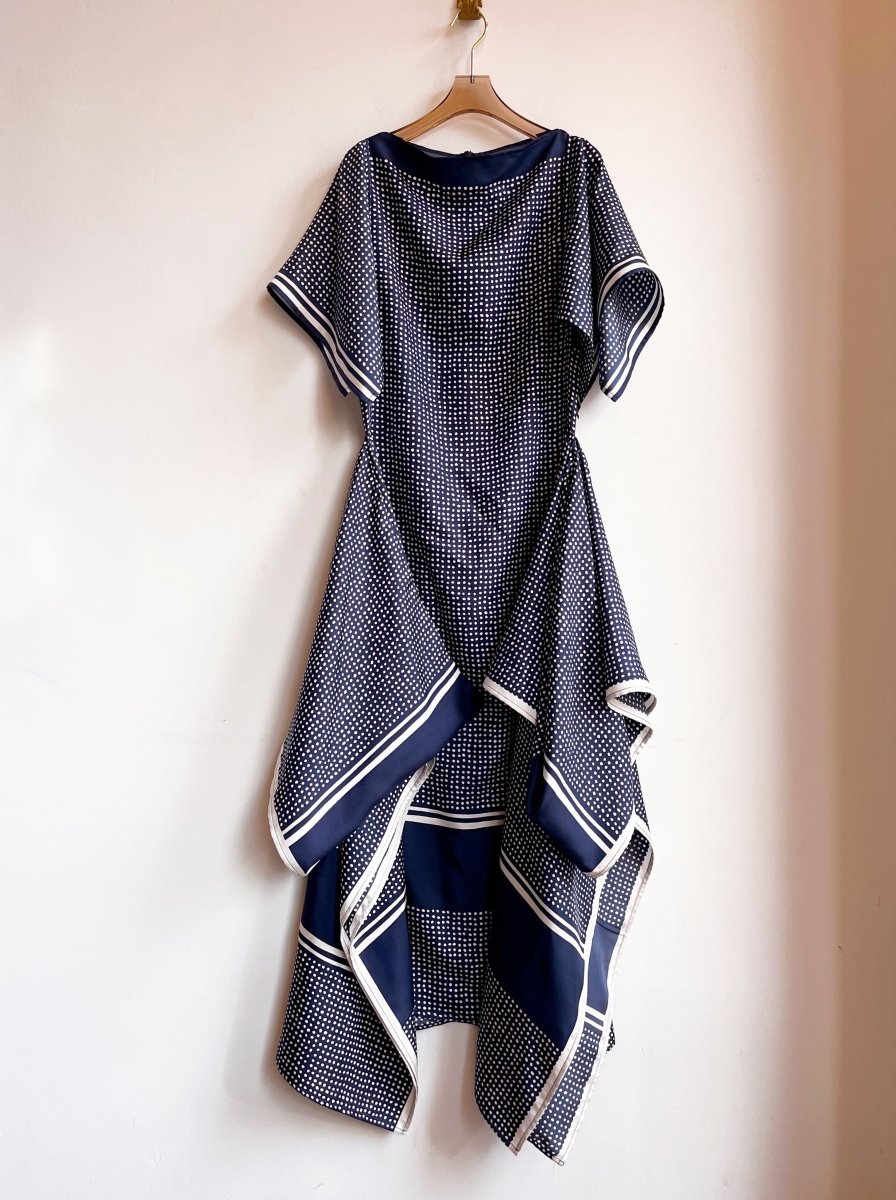 Deco Dress Navy Dotted - Made X Hudson