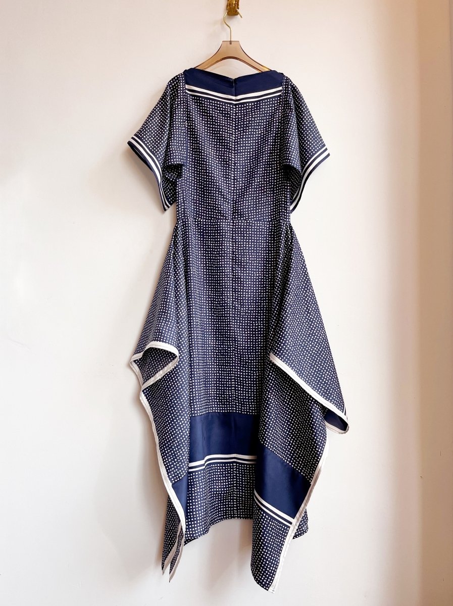 Deco Dress Navy Dotted - Made X Hudson