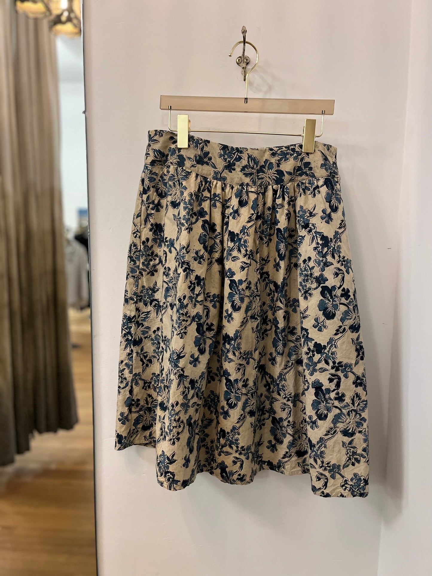 Matta | Blue Floral Print Skirt