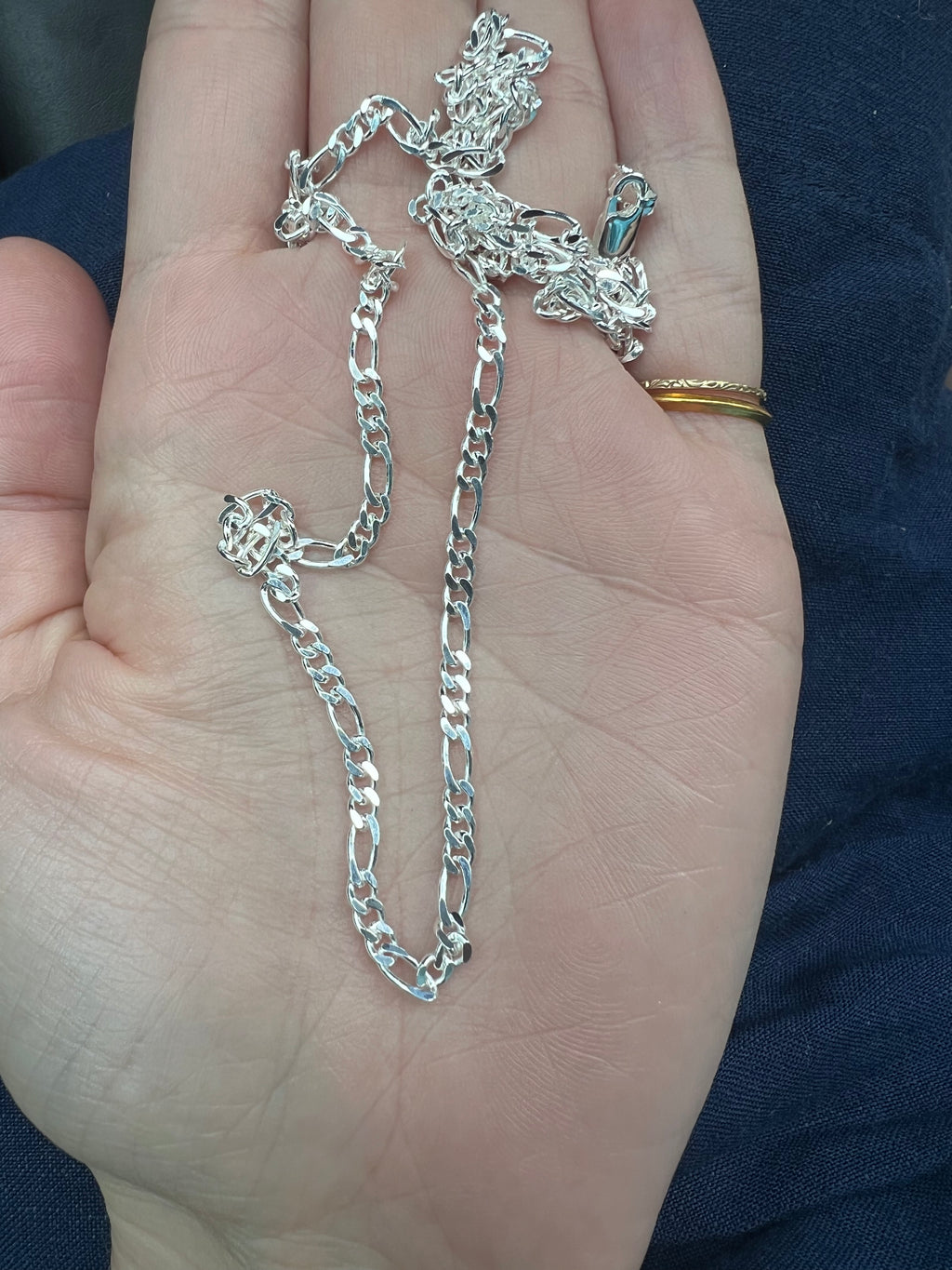 Sterling Silver Figaro Chain Necklace