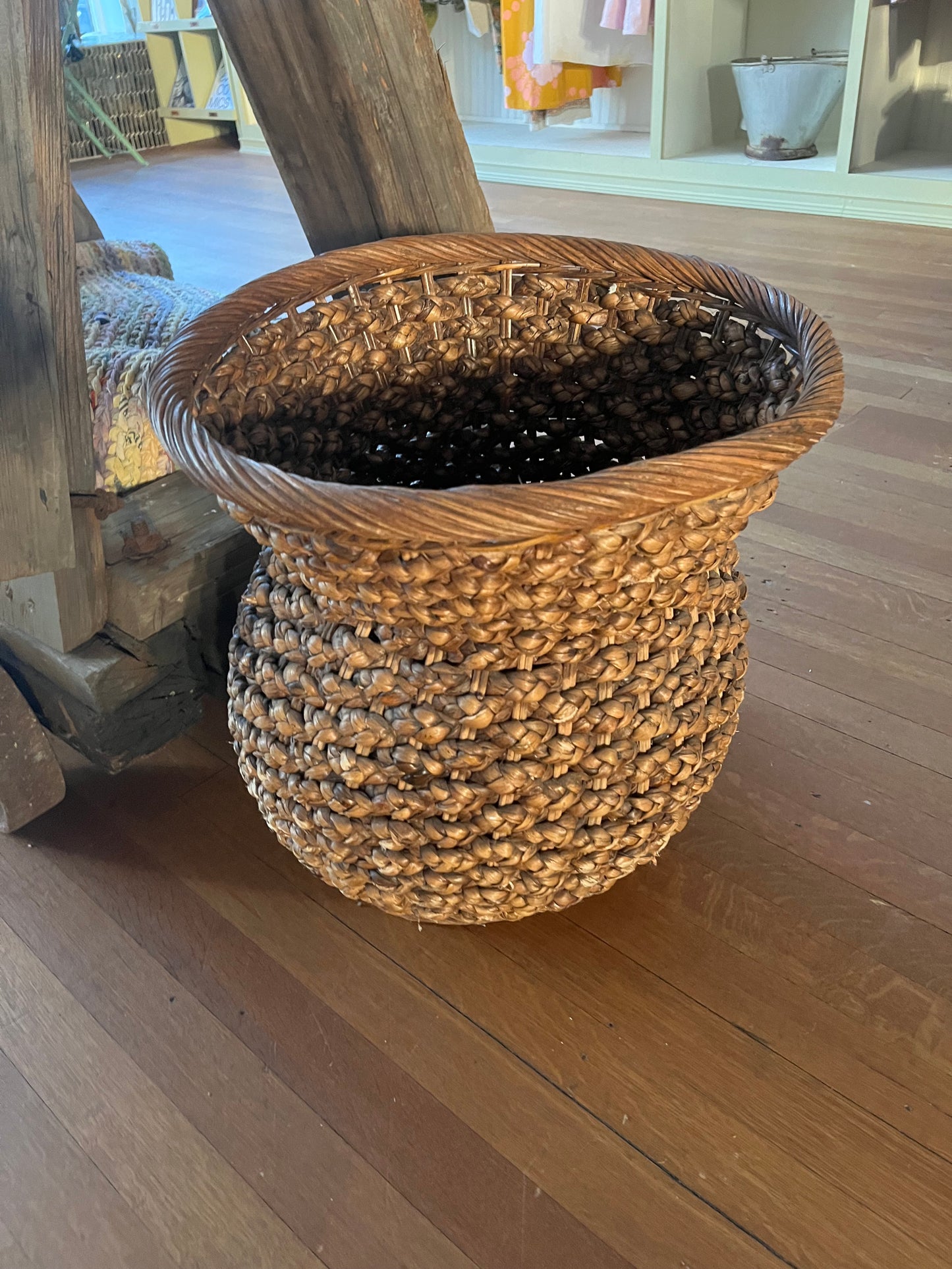 Leaning Handwoven Basket