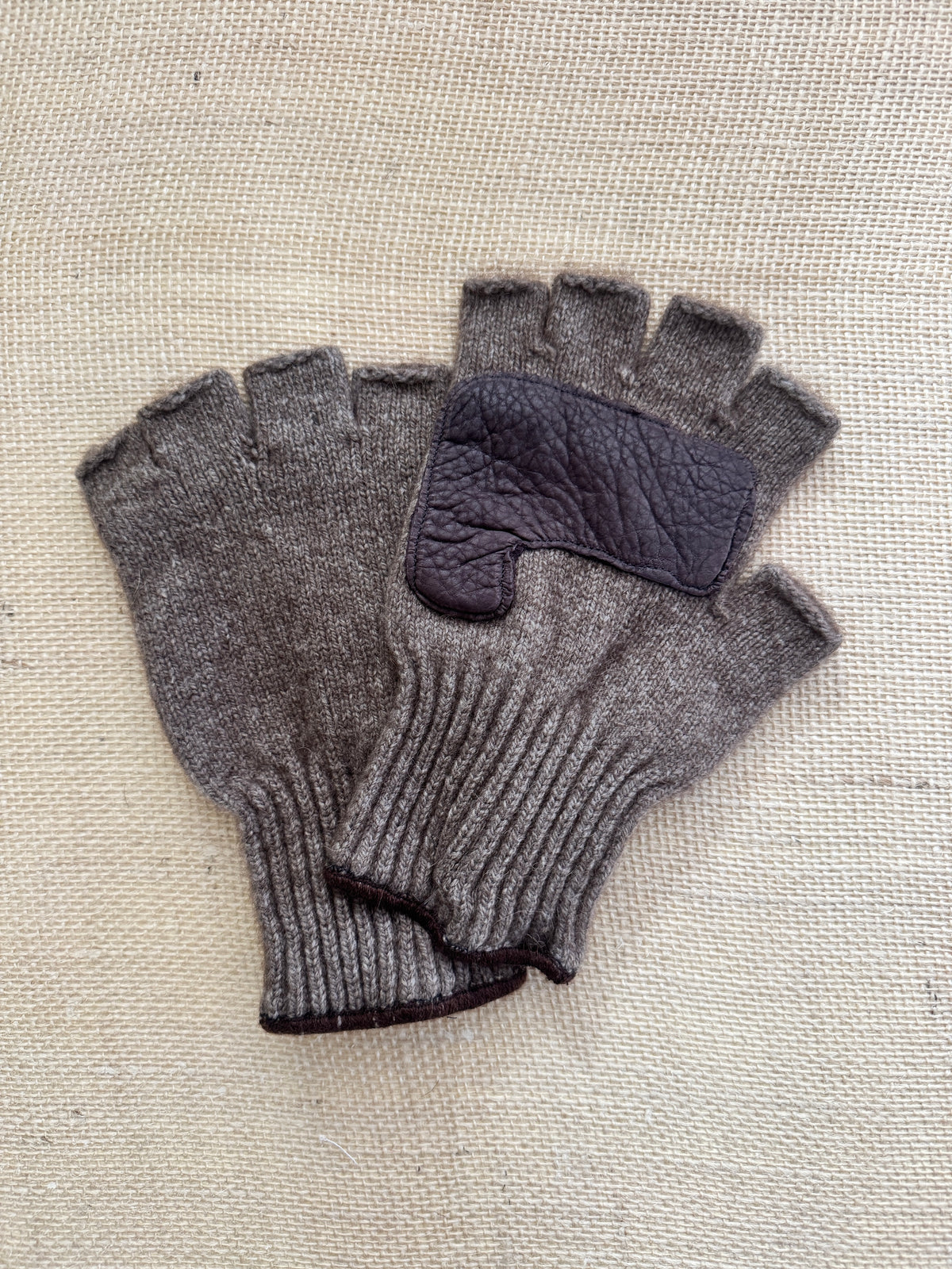 Fingerless Buffalo Gloves w/ Leather Palms | Men’s