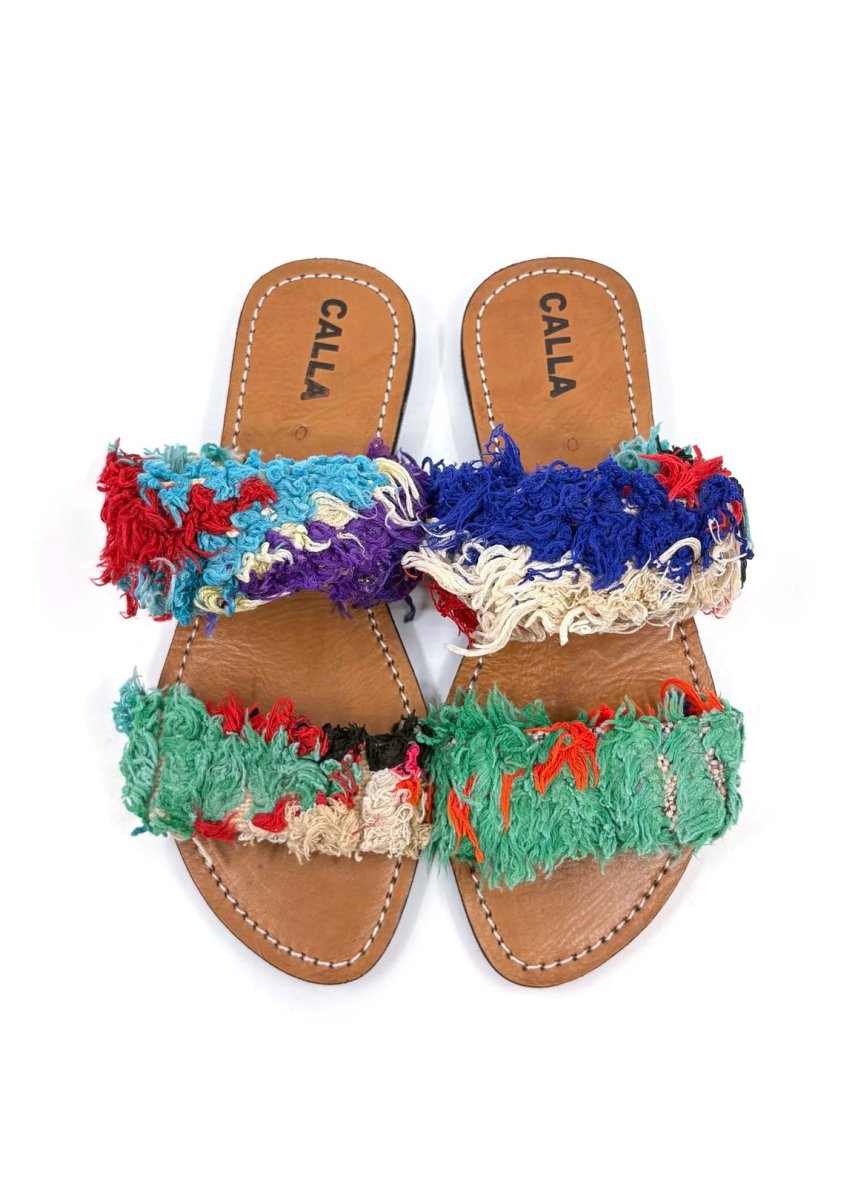 Hali Sandals “Samode” In Colors Mint, Orange, Cherry, & Blue (Size 40) - Made X Hudson