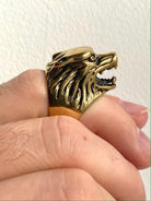 wolf head ring by Made X Hudson