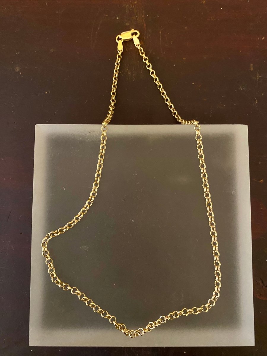 16'' Gold Filled Rolo Chain w/ Rectangle Closure – Made X Hudson