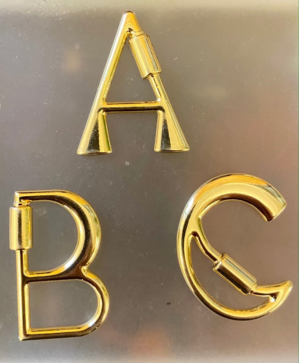 XL Gold Plated Alphabet Carabiners - Made X Hudson