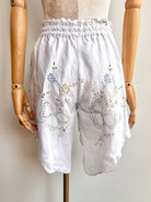 Bouquet and Bow Eyelet Linen Town Shorts - Made X Hudson