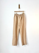 Sand and Black Wide Pin Stripe Joggers - Made X Hudson