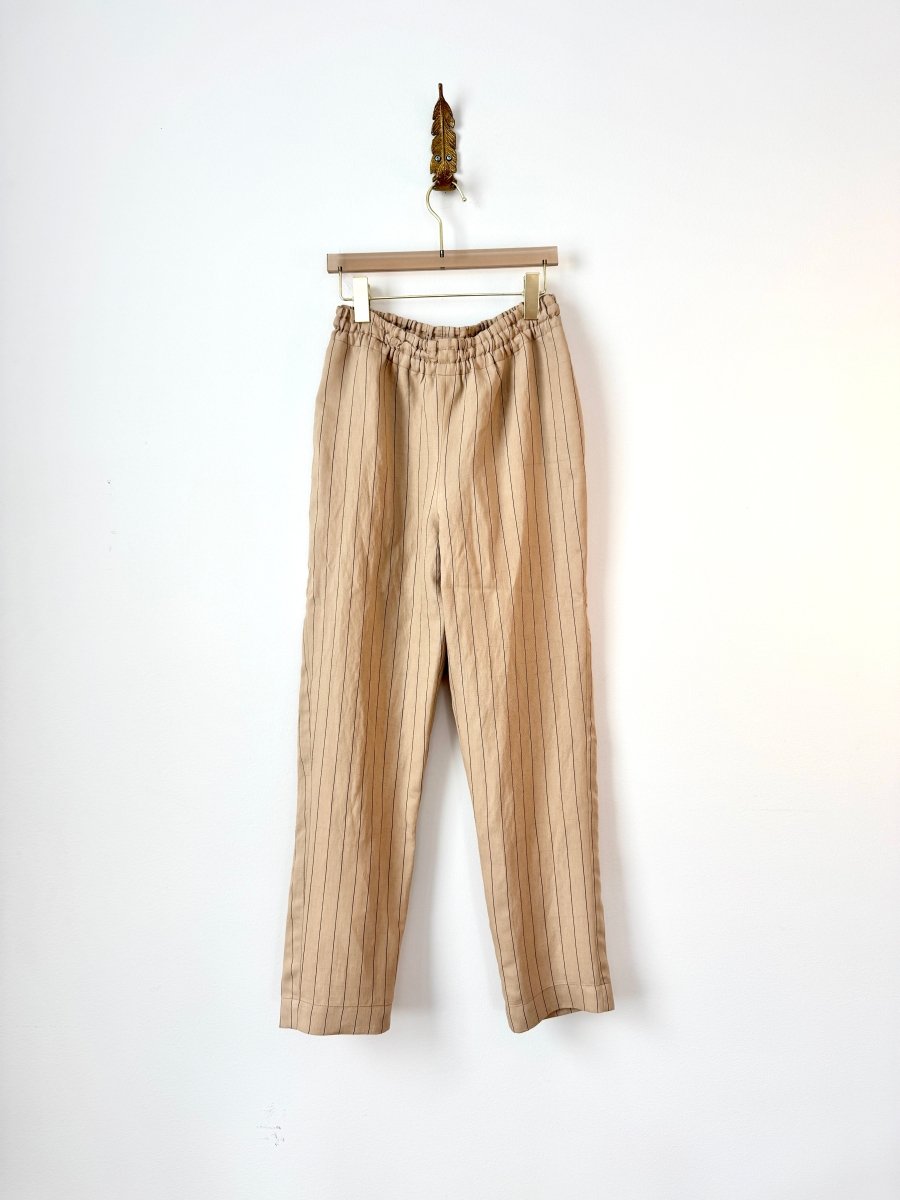 Sand and Black Wide Pin Stripe Joggers - Made X Hudson