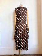 Zero - Waste Dress in Brown Polka Dot - Made X Hudson