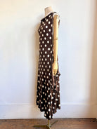 Zero - Waste Dress in Brown Polka Dot - Made X Hudson