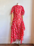 Deco Dress in Scarlet Falling Blossom - Made X Hudson