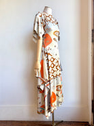 Deco Dress in Tangerine and Silver Mod Mix Pattern - Made X Hudson