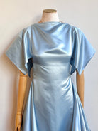 Deco Dress in Sky Blue Satin - Made X Hudson