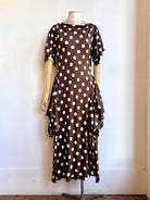 Deco Dress in Brown Polka Dot - Made X Hudson