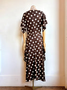 Deco Dress in Brown Polka Dot - Made X Hudson