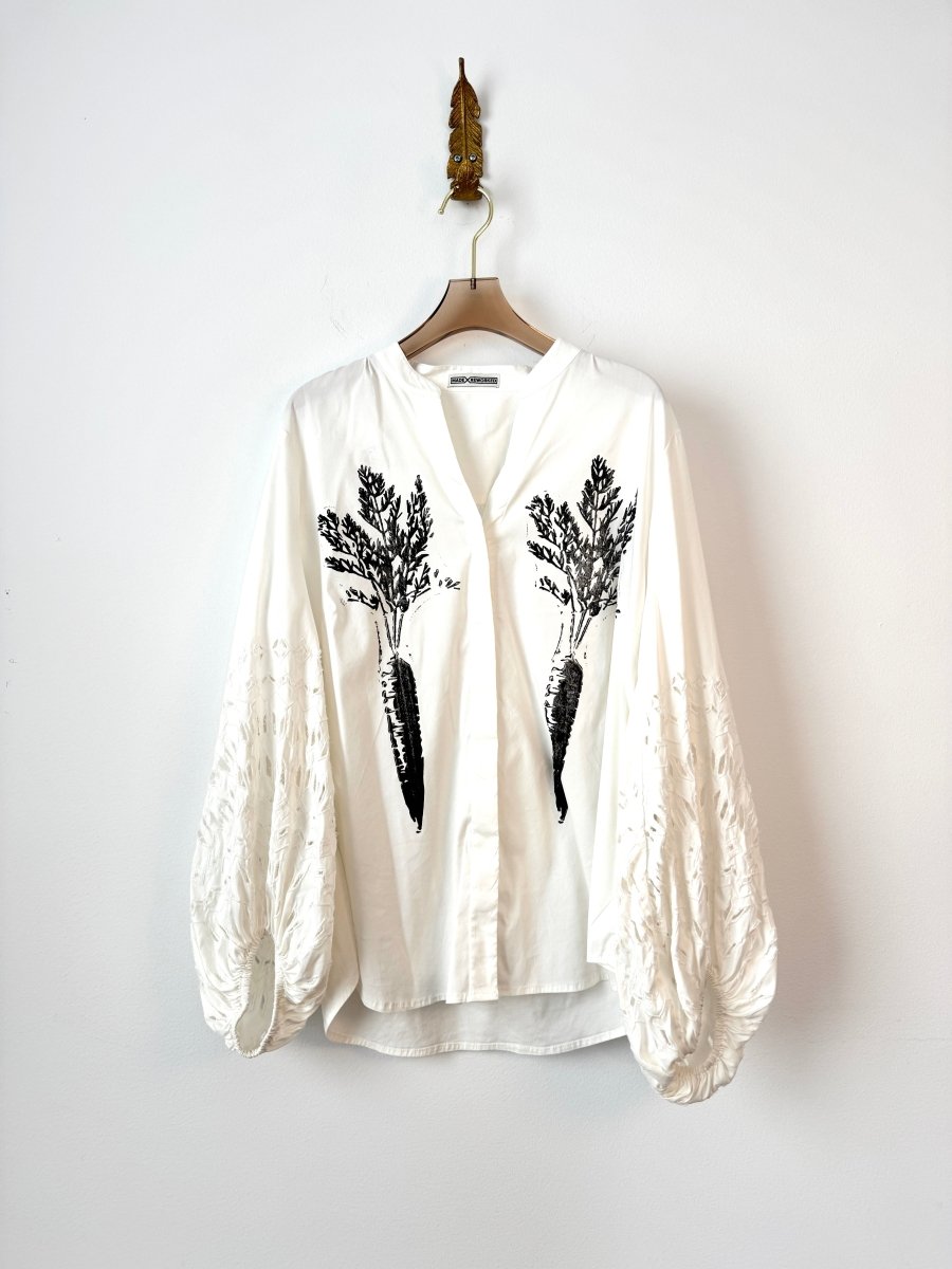 “Dina” Carrot Print Shirt (Reworked) - Made X Hudson