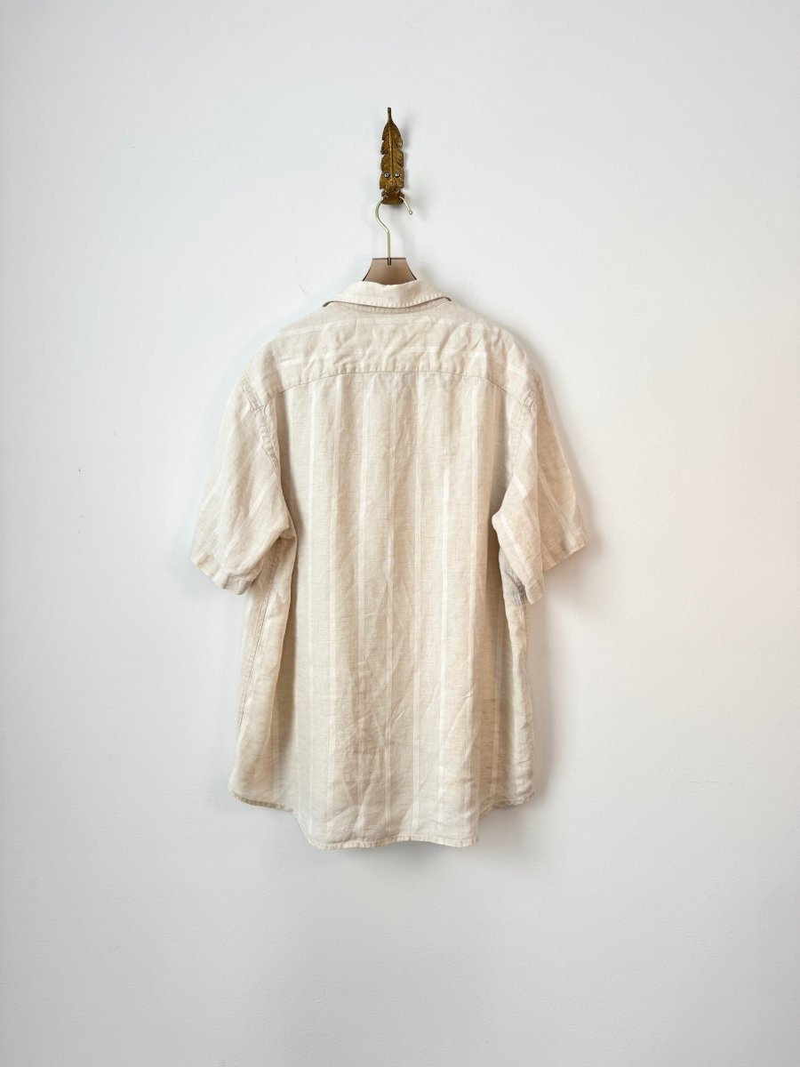 “Adriann” Carrot Print Short Sleeve Shirt (Reworked) - Made X Hudson