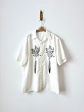 "Arrow” Carrot Print Short Sleeve Shirt (Reworked) - Made X Hudson