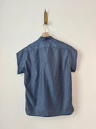 The Valley Crop in Space Blue Tiny Stripe (Reworked) - Made X Hudson