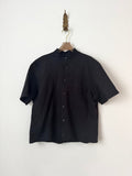 The Valley Crop in Deep Charcoal Linen (Reworked) - Made X Hudson
