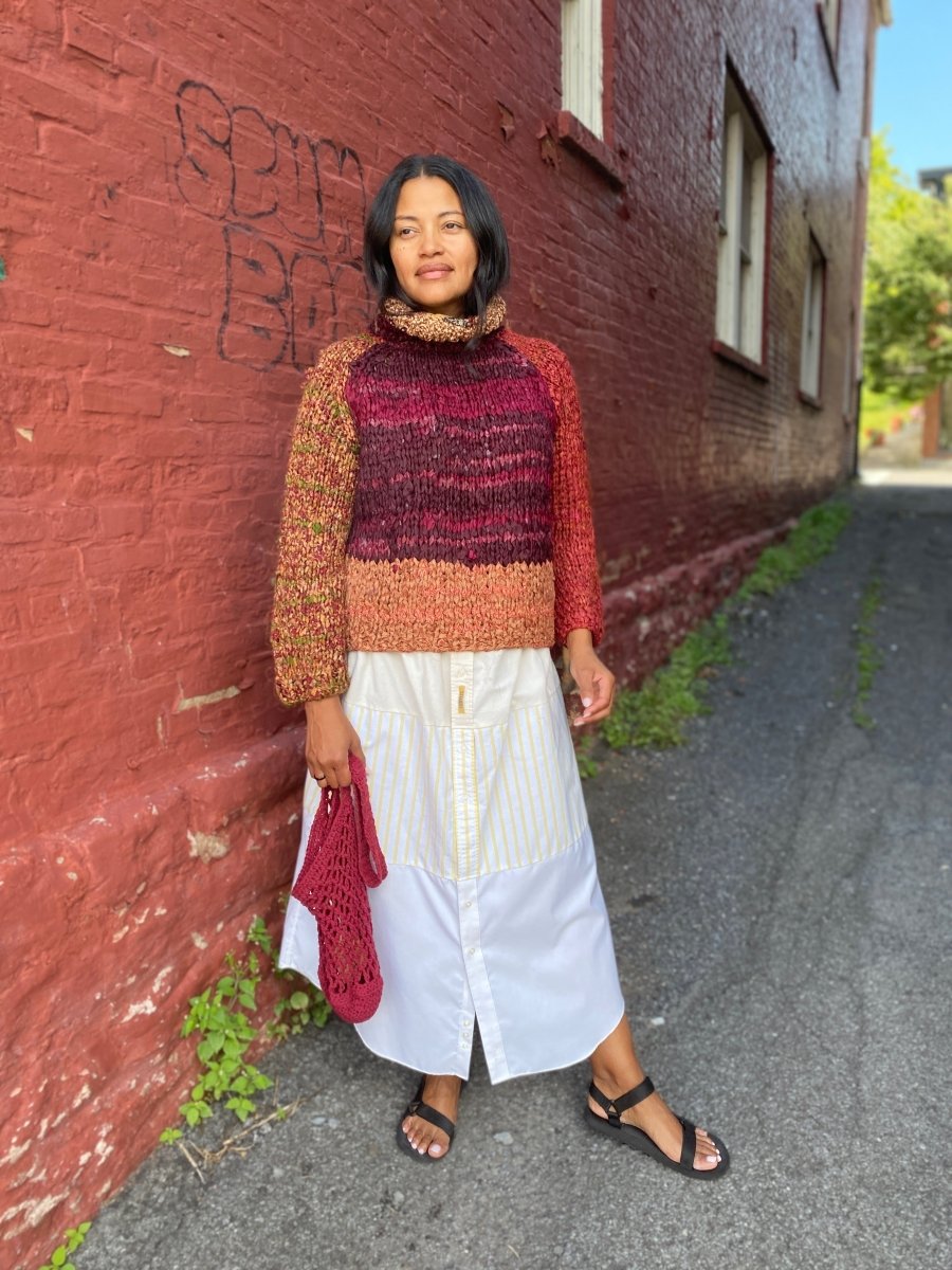 Vishnu Roll - Neck Sweater in Colors Burgundy, Plum, Beige, Red, Green & Rust - Made X Hudson