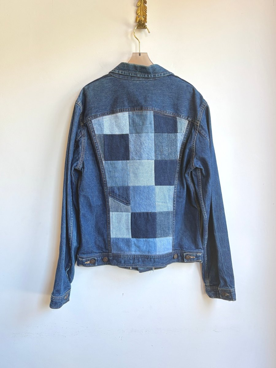 Grid Patchwork Vintage Denim Jacket (Reworked) - Made X Hudson