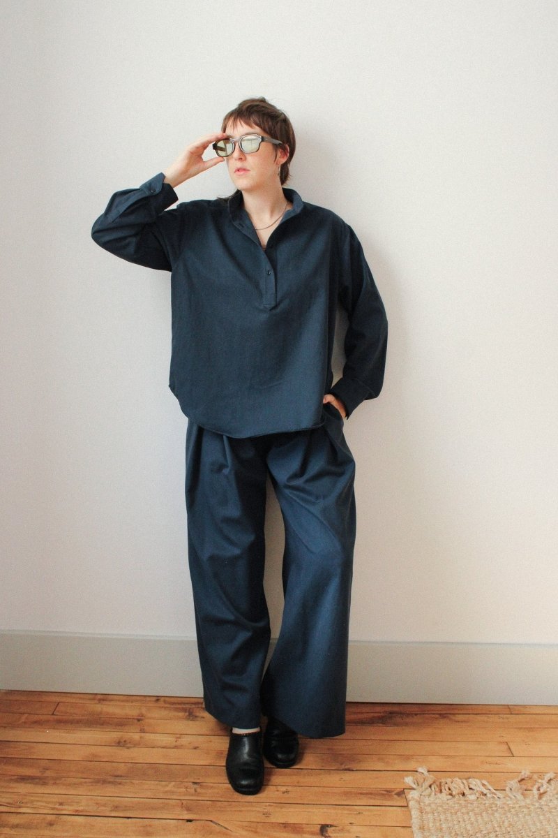 Van Wyck Popover in Midnight Blue - Made X Hudson