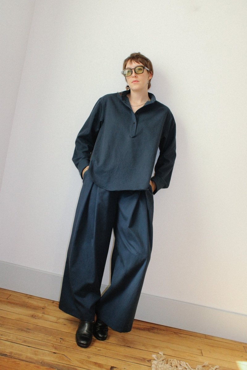 Van Wyck Popover in Midnight Blue - Made X Hudson