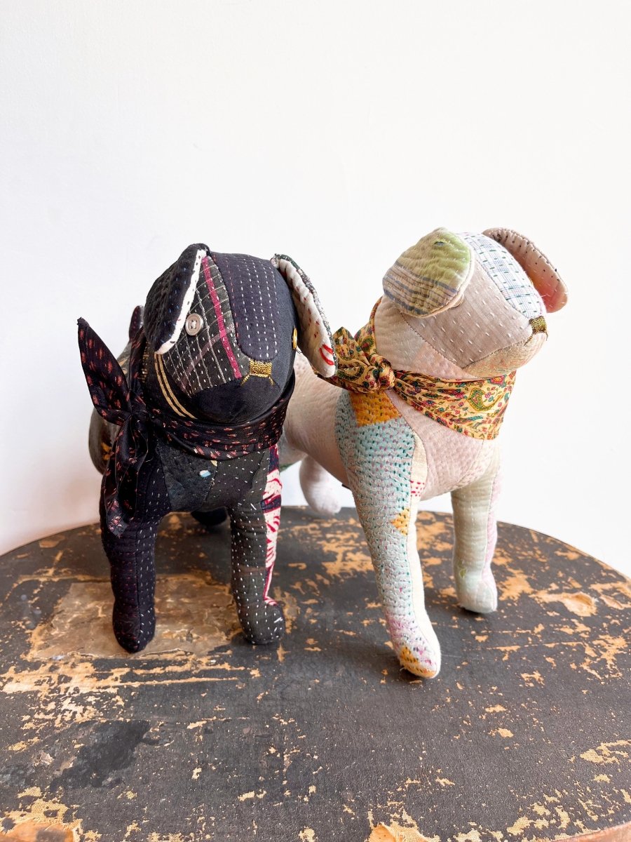 Kantha Darby Dog Cotton Art Doll | Multiple Colors - Made X Hudson