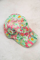 "Eros" Tan Baseball Cap w/ Pink and Green Flowers | Hand Painted - Made X Hudson