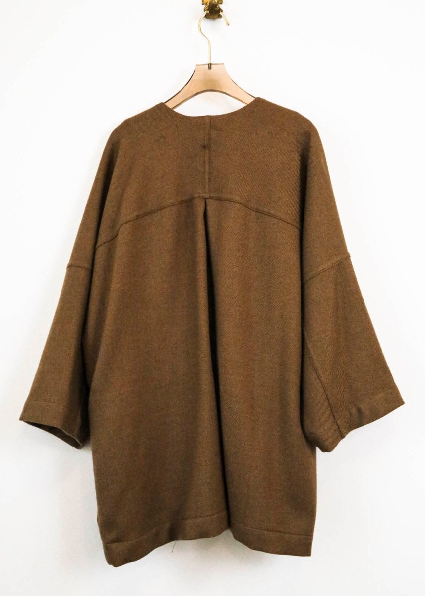 Milk Chocolate Brown Cashmere Chore Jacket - Made X Hudson