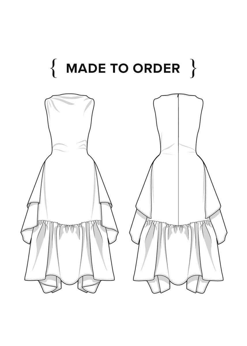 MXH Zero - Waste Ruffle Dress, Made to Order (DEPOSIT) - Made X Hudson