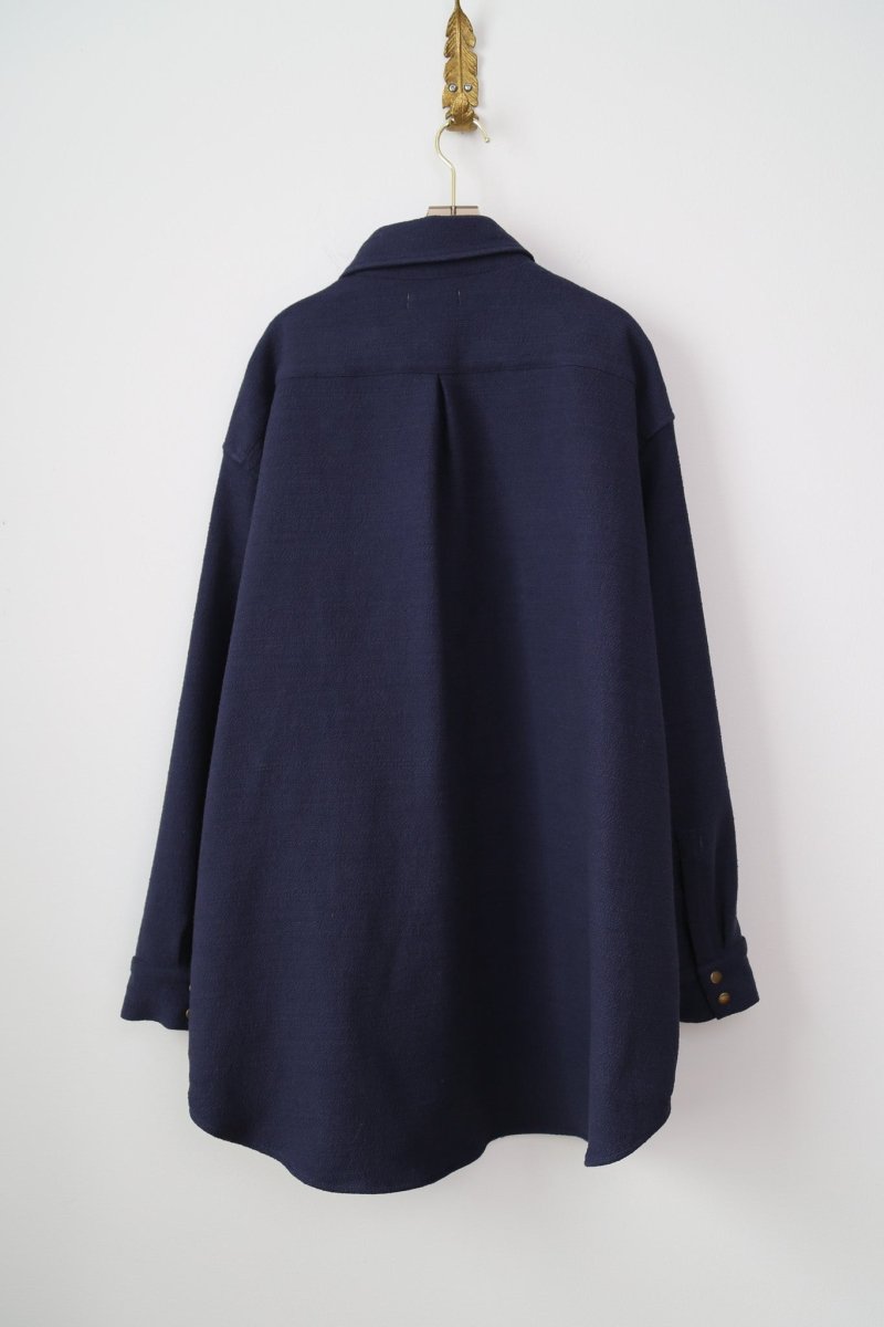 Utility Shirt Jacket in Navy Blue - Made X Hudson