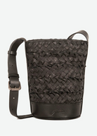 Mini Woven Bucket Crossbody black- Made X Hudson