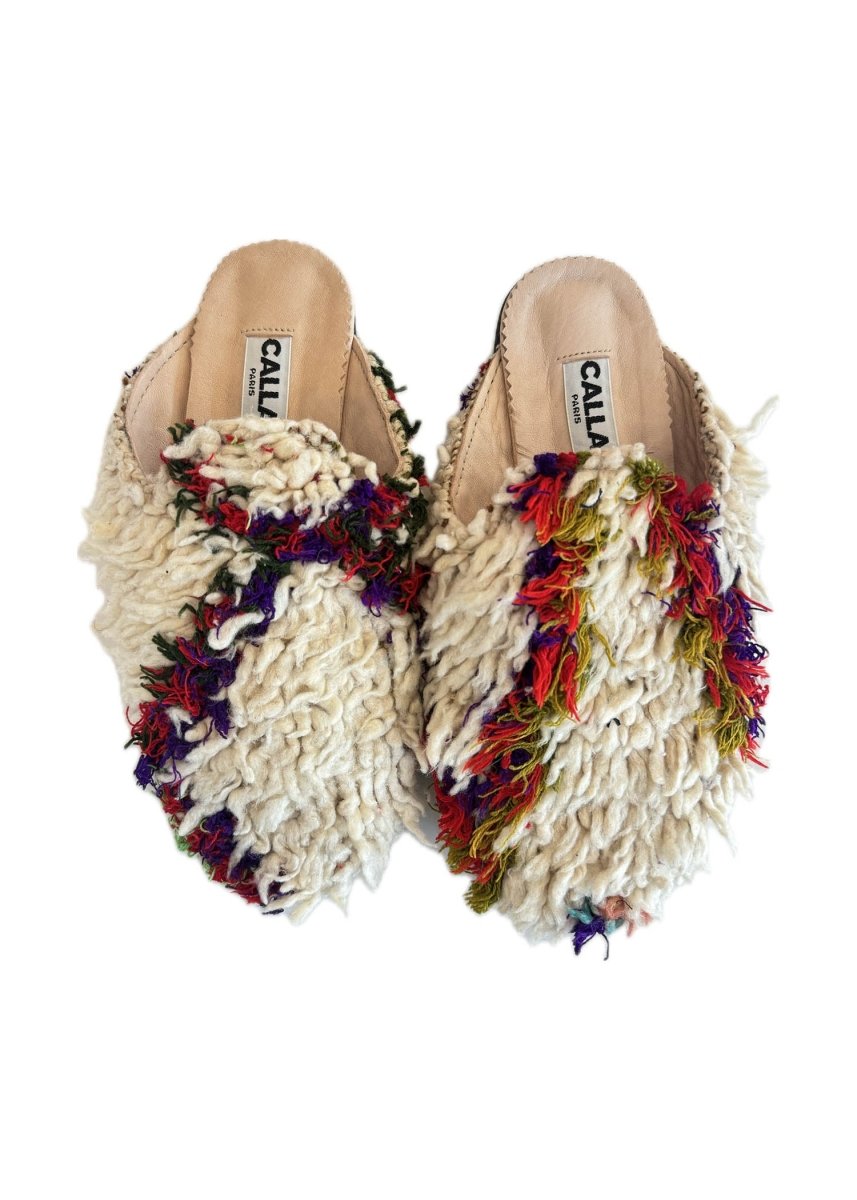 Niki Babouche Flats “Whitehorse” In Colors Cloud, Cherry, Moss (Multiple Sizes) - Made X Hudson