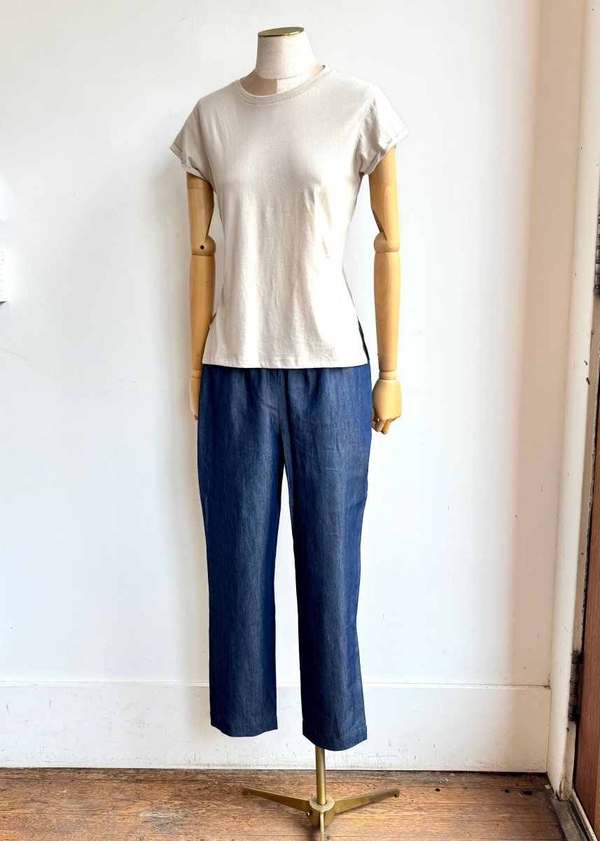 Ocean Blue Chambray Joggers - Made X Hudson