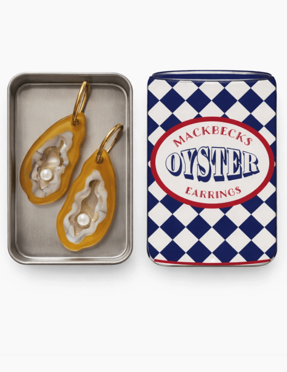 Oyster Earrings with Tin Case - Made X Hudson