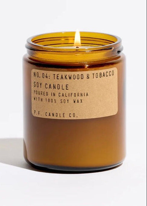 P.F Candle Co. Standard Soy Candle | Teakwood & Tobacco - Made X Hudson