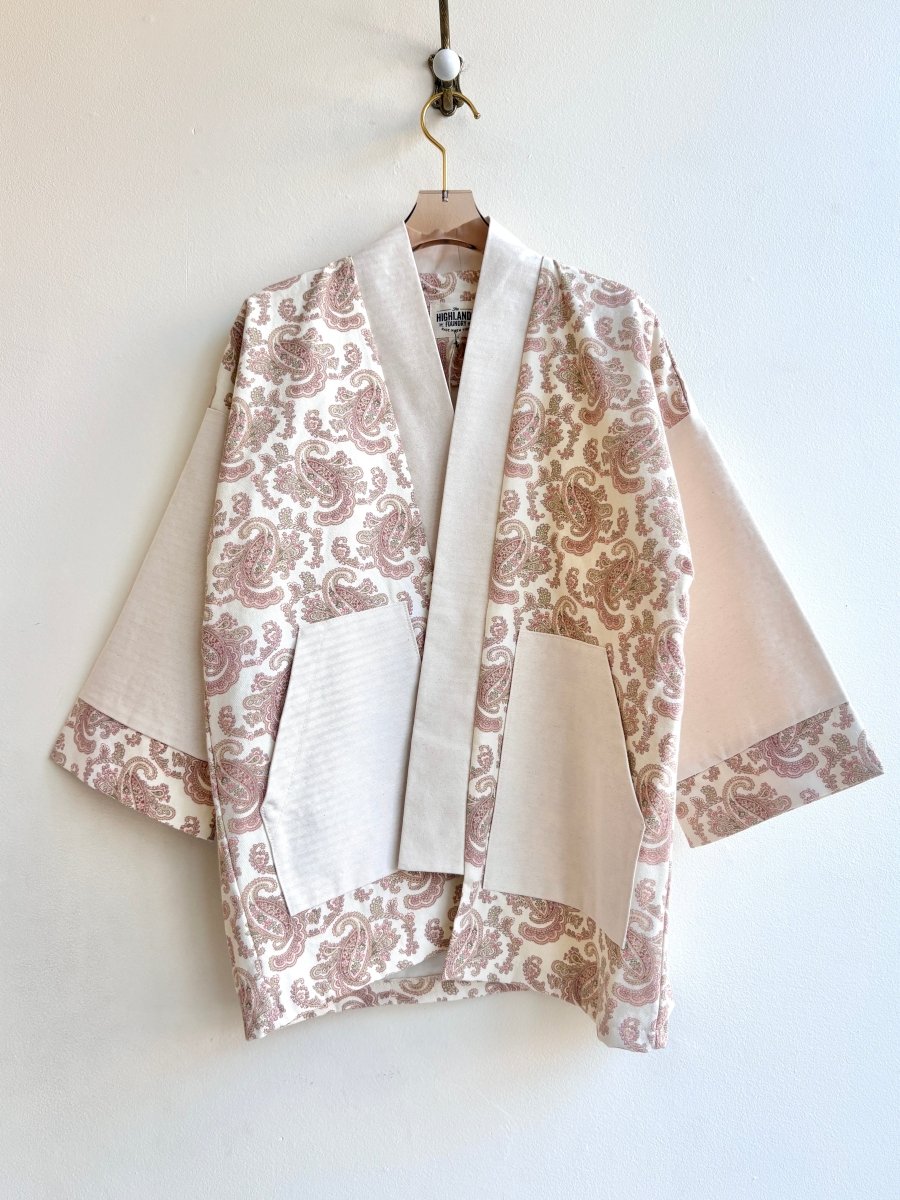 Paisley Blush and Canvas Blocked Haori Jacket - Made X Hudson